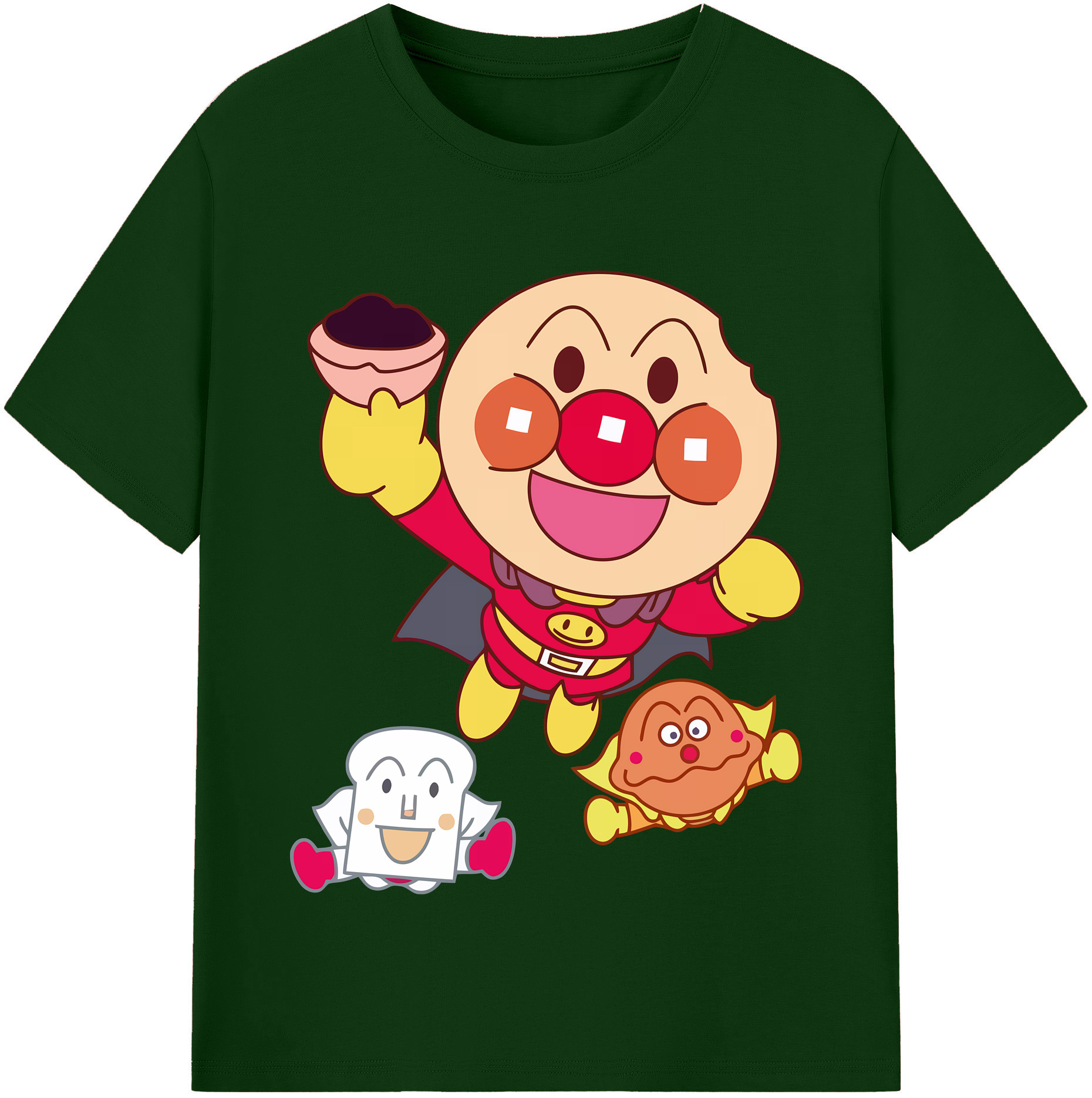 （画像用） アンパンマン Anpanman 綿100％半袖Tシャツ（フロントプリント）
